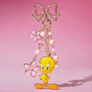 Cute Cartoon Tweety Zinc Alloy Bag Charms,Bow Knot Keychain, Flowers Pendants, Souvenirs, Collectibl