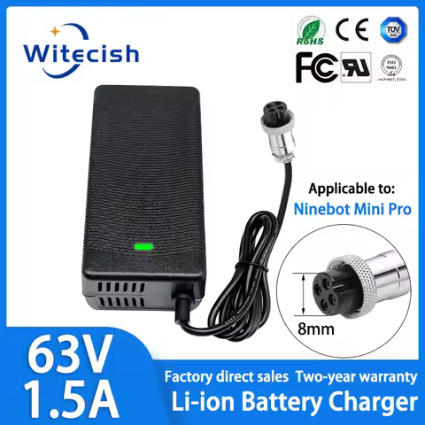 63V 1.5A Lithium battery Charger For Ninebot Mini ProSmart Battery Charger Built-in cooling fan GX12