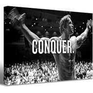 Inspirational Arnold Schwarzenegger Wall Art Canvas Poster, Office, Men’s Bedroom & Gym Decor Prints