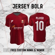 Pelita Jaya Purwakarta Batik Jersey Football Club Custom T-Shirt Name and Back Number - 930