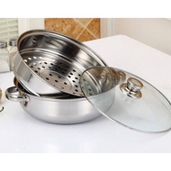 ❥ ◿ Abbyshi 2layer Siopao/Siomai Steamer Stainless Steel Cooking Pots