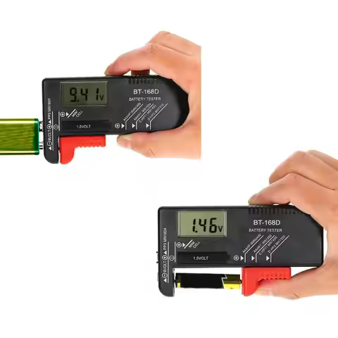 Battery Tester Universal Digital LCD Battery Checker AA AAA C D 9V 1.5V Button Cell Battery Voltage 