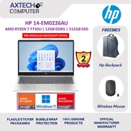 HP 14-EM0226AU 14" FHD Laptop Natural Silver ( Ryzen 7 7730U, 12GB, 512GB SSD, ATI, W11P, HS+M365 )