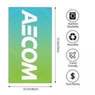 AECOM Logo Absorbent Towel Square Towel Face Towel Head Towel Bath Towel Towel Running Fitness Yoga 