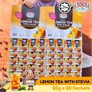 888 3 In 1 Lemon Tea with Sugar | 20g x 20 Sachets | Instant Lemon Tea Drink | HALAL | Mamak | Teh L