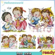 [Hello] Cotton Cross Stitch Cartoon Series Cross-Stitch Stamped Sets for Home Wall Decor