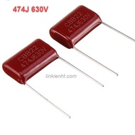 Bag of 10 RED CAPACITOR CBB22 CBB 474J 630V 0.47UF 630V 474