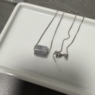 天然A玉翡翠 淡紫烏雞桶珠路路通頸鏈