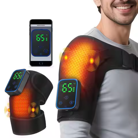 Electric Heated Vibration Knee Massage Pad Massager Shoulder Elbow Hot Compress Thermal Protect Join