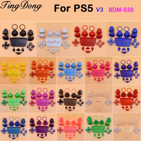 1Full set button accessories For PS5 V3.0 BDM-030 Game controller D-Pad Crystal Keys L1 R1 L2 R2 tri