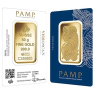 Lady Fortuna PAMP 999 Gold Bar 50g EMAS PAMP 999 Switzerland 50g