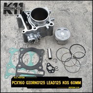 เสื้อสูบ Pcx160 Giorno125 Lead125 KOS 60 62 63 66MM สลัก14MM ได้รับของตามชุดตามรูปสินค้า มีของพร้อมส