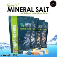 Fish Aquarium Pond Mineral Salt Tablet 500g Prevent Fish Diseases Anti Bacteria
