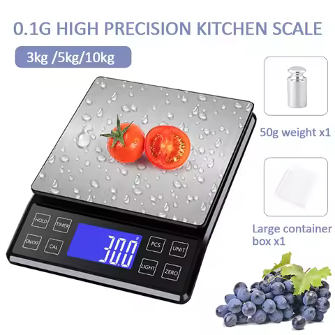 High Precision Kitchen Scale 3kg/5kg/10kg 0.1g Household Food Coffee Balance Waterproof Electronic S