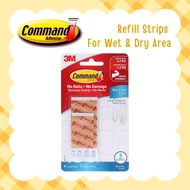 3M Command Bath Waterproof Assorted Refill Strips (Large Up to 2.2kg, Medium Up to 1.3kg)(BATH22)