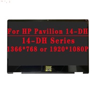 14.0 inch 1366x768 TN HD or 1920x1080 IPS FHD 30PINS EDP 60HZ LCD Screen Assembly For HP Pavilion x360 14-DH 14M-DH 14-dh 14m-dh Series 14-dh0706nz Laptop LCD Screen Assembly With