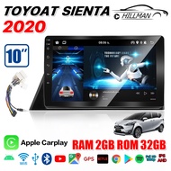 HO จอแอนดรอยด์บิ้วอิน TOYOTA SIENTA 2020 ประเภทหน้าจอ QLED 2K วิทยุติดรถยนต์ GPS WIFI Carplayเครื่อง