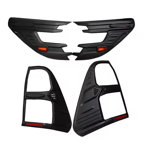 4PCS/SET front tail lamp cover fromt lights covers fit for 2015- 2019 HILUX REVO ROCCO body kit cove