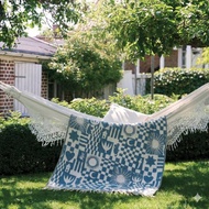 瑞典 Klippan 純羊毛被毯 (Moomin play/藍)