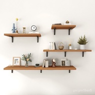 🚓Wall Shelf Partition Wall Wood Wall Hanging Parcel Shelf Shelf Wall-Mounted Bookshelf Single Shelf Hanging