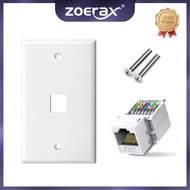 ZoeRax Cat6 Ethernet Keystone Wall Plate,RJ45 Wall Plate,Includes RJ45 Modular keystone jack