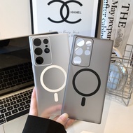 Ốp Lưng Samsung Galaxy S25 Ultra / S24 Ultra / S24 Plus / S23 Ultra / S22 Ultra Nhựa Cứng Đen Mờ