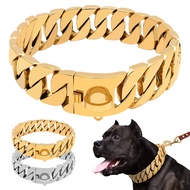 32mm Stainless Steel Dog Collar Cathrow Dog Necklace Bully Dog Golden Dog Chain Bulldog Doberman Tit