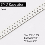 Capacitor Capacitor 0603 10nF 10 nf n smd 1608 103k 50v Capacitor 50 V