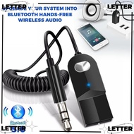 LET Bluetooth Aux Adapter, Wireless Adapter Dongle Cable Bluetooth Audio Receiver,  USB To 3.5mm Bluetooth 5.0 Car Audio Aux