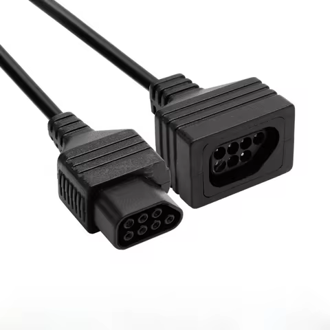 Cable for NES 7P Game Console Extension Cord for NES 7P Controller Gamepad Connection Wire 1.8m Conv