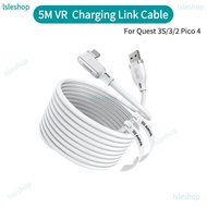 5m VR Charging Link Cable for Quest 3S/3/2 Pico 4 90° Elbow Type-C USB 3.0 Charging Link Cable