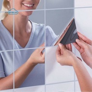 AMS 9Pcs Self-Adhesive Waterproof Mirror Wall Bathroom Sticker