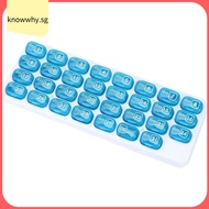 【KNWH】31 Day AM PM Pill Organizer Monthly Travel Medicine Box 32 Compartments Plastic