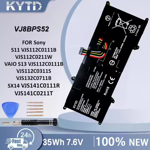 KYTD Replacement VJ8BPS52 7.6V 35Wh Laptop Battery For Sony VAIO S13 VJS112C0111B VJS112C0311S VJS13