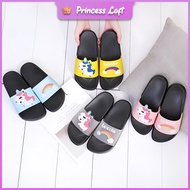 READY STOCK 👑 K Black Unicorn Women's Sandal Wanita Kids Child Adult Anti Slip Slippers Pony Kasut C
