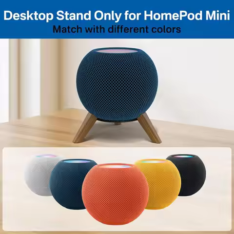 Speaker Stand Bracket For Homepod Mini Wooden Base Desktop Anti-slip Stand