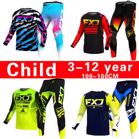 motocross child set MX Jersey and Pants kids children Set Dirt Bike MTB DH UTV Enduro Gear Combo Off