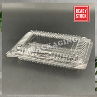 OPS - L02H - BENXON Plastic Tray with Lock [ 50pcs± ] Bakery Disposable Plastic Clear Food Box - Bek