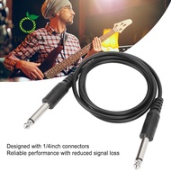 DOWNA 2PCS 6.35mm To 6.35mm Single-channel, Flexible 3.3ft Guitar Instrument Cable, Low Loss Plug an