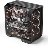 darkFlash DY470 PC Case with 4Pcs INF34 Fans-Black