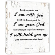 Isaiah 41:10 Dont be Afraid for I am with you Bible Verse FRAMED Canvas Print Home Decor Wall Art Ga