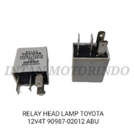 RELAY HEAD LAMP TOYOTA 12V 4T 90987-02012 GREY