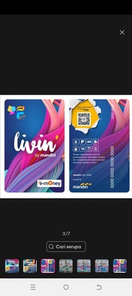 Kartu e-toll e money mandiri edisi Bumi Langit (baru)