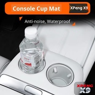 XPENG X9 Central ConsoleCup Holder Mat Silicone Anti‑Slip Limit Sleeve CupHolder Decor Interior Acce