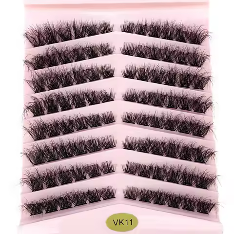 HBZGTLAD Lash Clusters Mega Volume Individual False Eyelash Extensions Segmented Fake Lashes DIY Eye