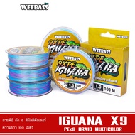 WEEBASS Pe Line-IGUANA Model Braided 9 (MULTI) 100M Cable Fishing