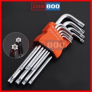Long Wrench Allen Torx Hex Key Set  Allen A-KEY SET Ball Point Allen Key Lkey 9Pcs 1.5mm-10mm