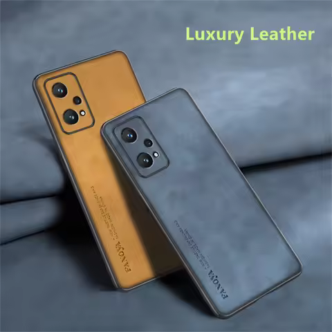 For Realme 9 Pro Plus Case Luxury Leather Cover For Realme 9 Cases Realme9i Stylish Soft Silicone Sh