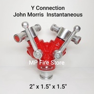 FIRE Y CONNECTION 2 HANDLE 2 x 1.5 x 1.5 in JOHN MORRIS INSTANTANEOUS
