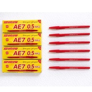 MERAH (1Pcs) Standard Red Pen AE7 Red Ballpoint Pen/ Red Pen/ Pen/